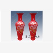 中国红陶瓷大花瓶，陶瓷礼品