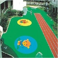 幼儿园地面施工、幼儿园彩色操场施工、苏州幼儿园pvc地板施工