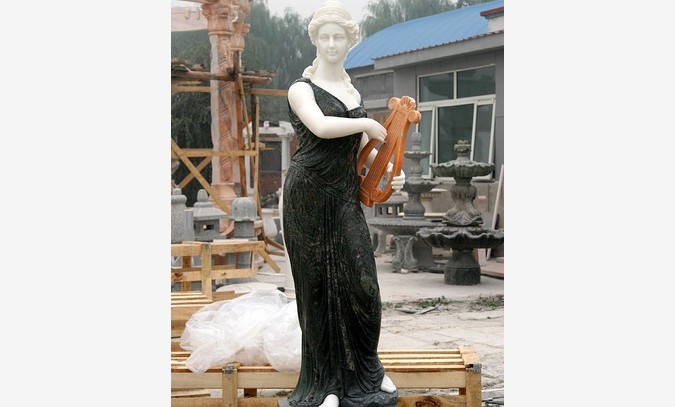 石雕欧式人物女神,小天使雕塑图1