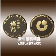 深圳银泰定制圆形纪念章，制作铜质