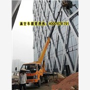 广州车载式高空作业车出租、高空广告安装、吊车租赁