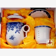 青花瓷陶瓷茶杯，粉彩陶瓷茶杯