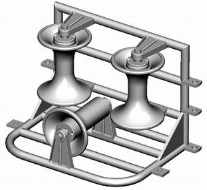 供应电缆放线滑车，尼龙轮电缆放线图1