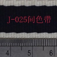 J-025 棉密纹斜纹间色织带跳点商标带图1