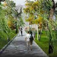 甘肃园林设计 南方园林 山水溪流 立体景观 设计与施工预算图1