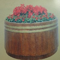 仿木水泥花盆图1