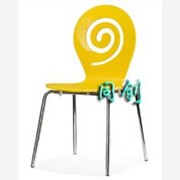 黄色曲木椅 个性快餐椅 现代餐椅 深圳餐椅厂家 曲木快餐椅图片