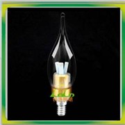 LED节能水晶蜡烛灯泡LED水晶灯泡LED水晶尖泡 E14小螺口 3W图1