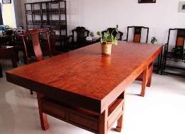 斑马木客厅桌精美根雕中式家具大板