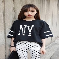 韩国潮流女装帅气英伦街头范儿宽松短袖T恤