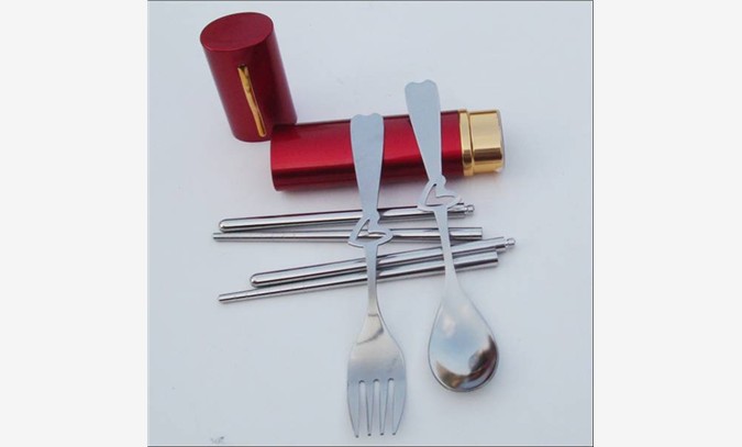 韩国餐具 不锈钢筷子 旅行餐具