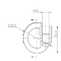 广西35.8mm裸轮轮身图1