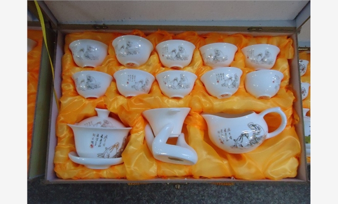 供应定做陶瓷茶具  青花瓷茶具