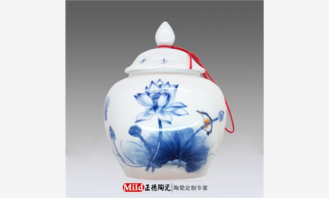 景德镇陶瓷将军罐茶叶罐订做