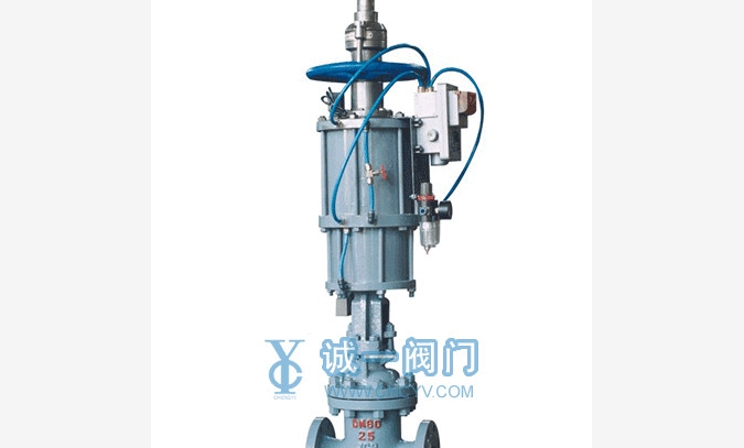 Z641气动带手动楔式闸阀图1