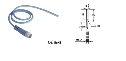 直径M5(带螺纹)小型近接开关图1