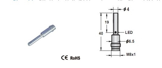 直径M4(带螺纹)小型传感器