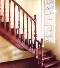 实木楼梯-艾雷格-巨韵木制品图1