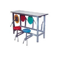 衡水食堂餐桌椅|不锈钢家用餐桌椅图1