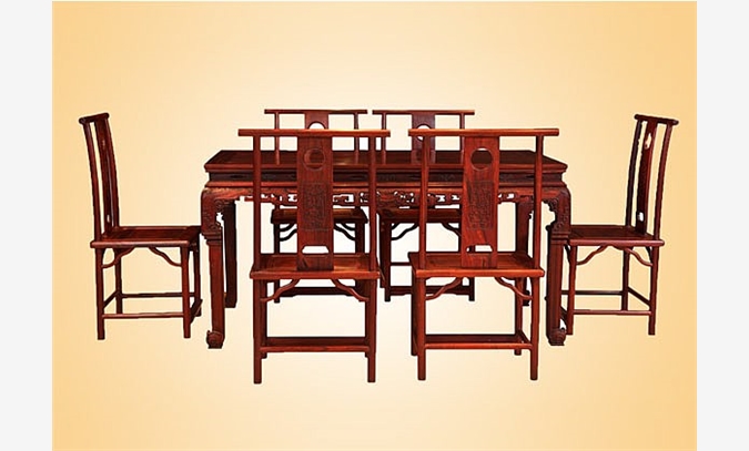 正宗红酸枝红木餐桌椅 实木餐桌图1