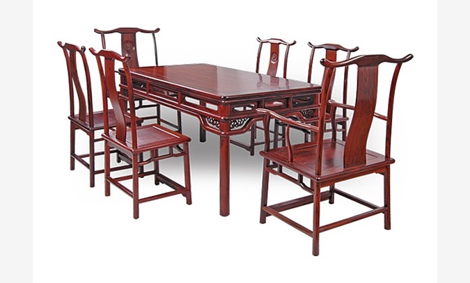 精品小叶紫檀餐桌 红木餐桌餐椅