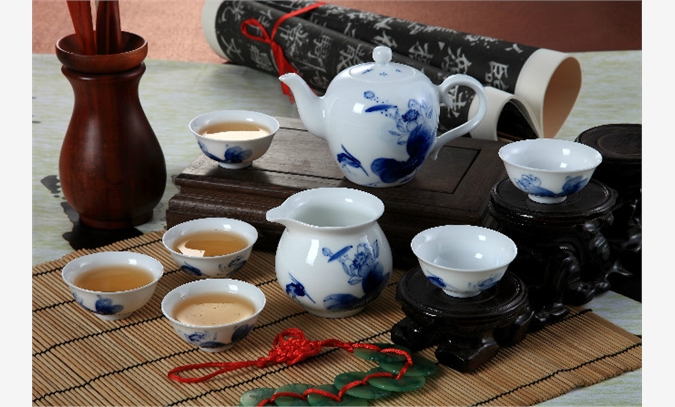 颜色釉陶瓷茶具 冰裂纹茶具套装