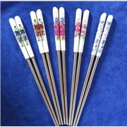 i济南韩式礼品筷子，陶瓷柄印花筷