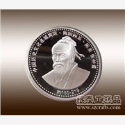 深圳银泰订做纯金纪念章|纯银纪念图1