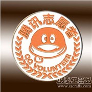 深圳银泰专业生产中铁纯银徽章，印图1