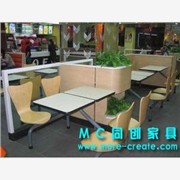 二连体快餐桌椅|深圳快餐桌椅厂家
