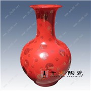 红瓷工艺品 中国红瓷 红釉瓶 庆典礼品 婚庆礼品