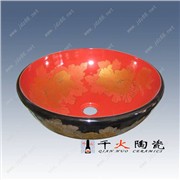 会议礼品陶瓷 中国红瓷器 陶瓷洗脸盆价格