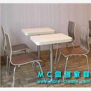 两人快餐桌椅|城市快餐桌椅|深圳快餐桌椅|高档快餐桌椅图1
