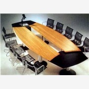 船型会议桌，利明木业办公家具。